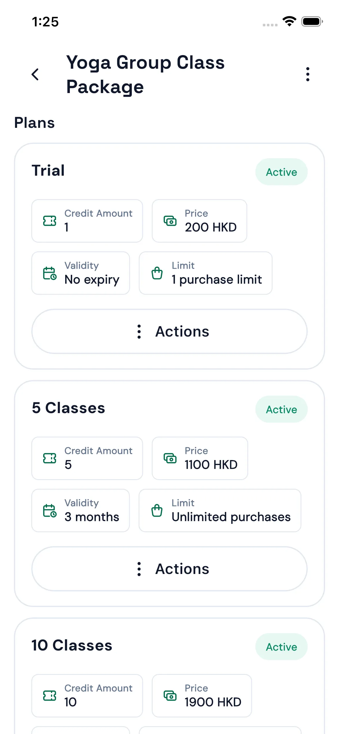 Bookjor Admin App package plans and credit settings